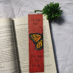 Artwork Hand Painted Laminated Butterfly Bookmark Freeup