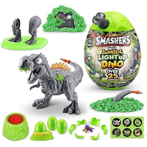 ZURU スマッシャーズ エピックエッグ シリーズ5 メガ ジュラシック ライトアップ ディノ T レックス T Rex 恐竜の卵