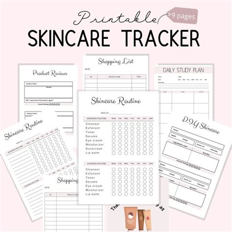 Skincare Planner Skincare Routine Tracker Skincare Journal Printable