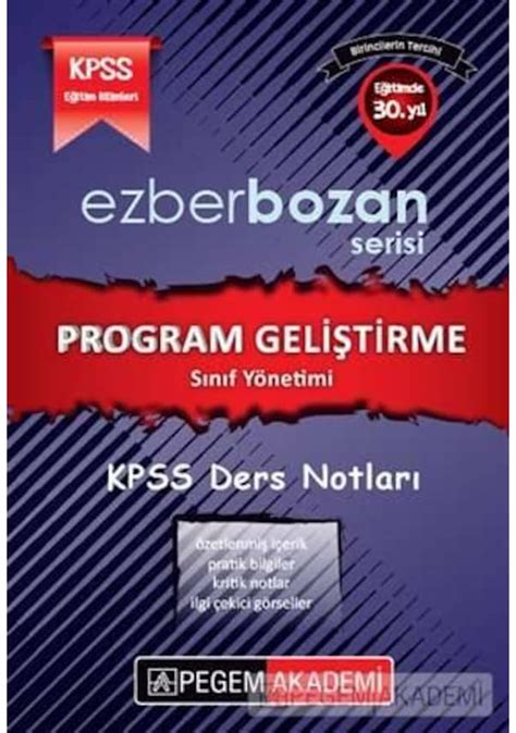 Kpss E Itim Bilimleri Program Geli Tirme Ve S N F Y Netimi Ders N