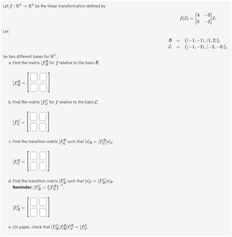 Solved Let F R2→r2 Be The Linear Transformation Defined By