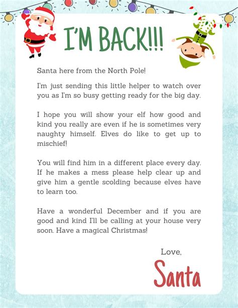 Elf On The Shelf Arrival Letters Free Printable Pdf Elf On Shelf