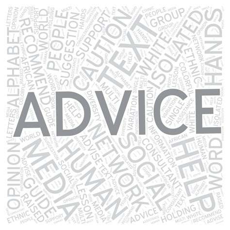 Advice Word Cloud Art Detailed Vector 11376276 Vector Art At Vecteezy