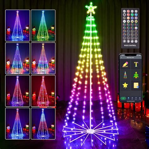 Amazon HOLILLUMA 7FT Outdoor Christmas Tree RGB Color Changing