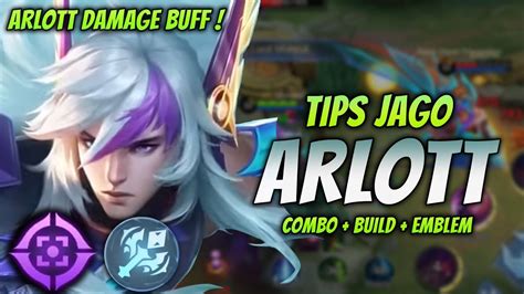 CARA MAIN ARLOTT DAMAGE BUFF BUILD EMBLEM ARLOTT TERBARU 2024