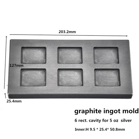 graphite ingot molds for 5oz silver bar refining / pour silver bar molds/Melting Casting ...