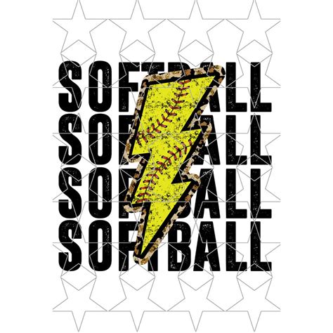 Game Day Softball Lightning Bolt Png Cheetah Png Leopard Etsy