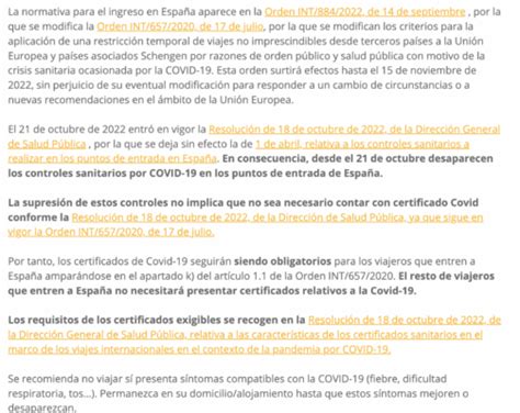 Vuelas a España Estos son los NUEVOS requisitos sanitarios de entrada