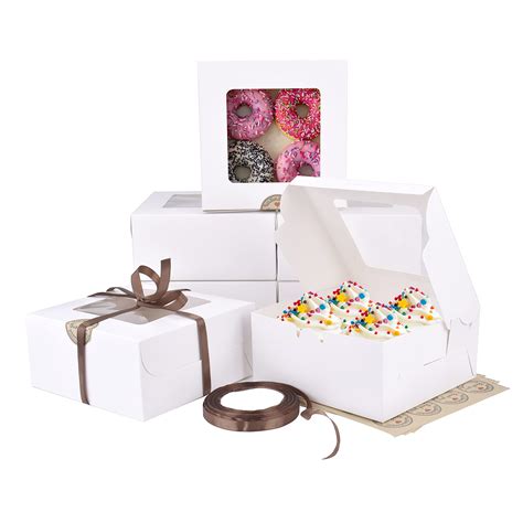 Buy Cake Boxes X X Inch Pcs Brown Kraft Bakery Boxes With Window