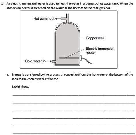 SOLVED An Electric Immersion Heater Is Used To Heat The Water In A