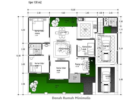 Denah Rumah Dengan Luas Tanah 200 Meter Inspirasi Dekor Rumah