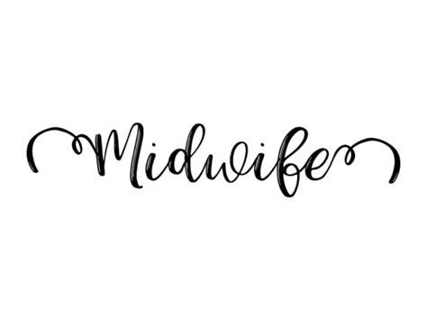 Midwife Lettering Typography Graphic By Islanowarul · Creative Fabrica