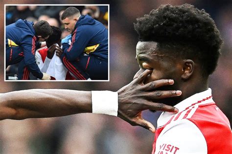 Arsenals Bukayo Saka Suffers Gruesome Looking Injury After Gueye