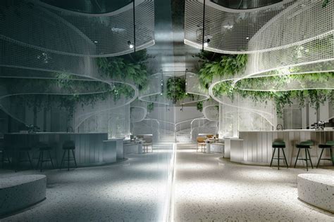 A Surreal Futurist Coffee Shop Design