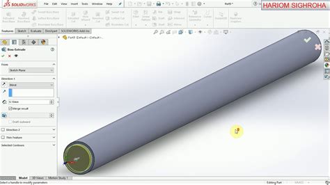 Solidworks Tutorial Shaft Youtube