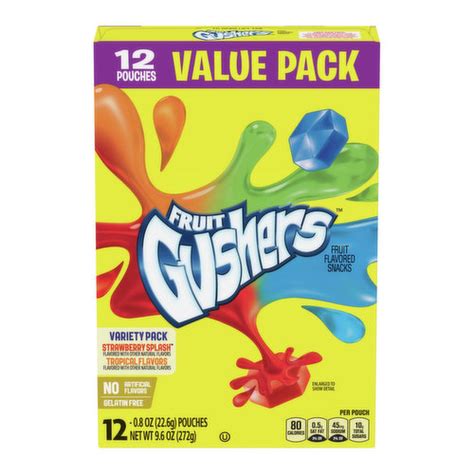 Fruit Gushers Fruit Flavored Snacks Variety Pack 0 8 Oz 12 Count Foodland