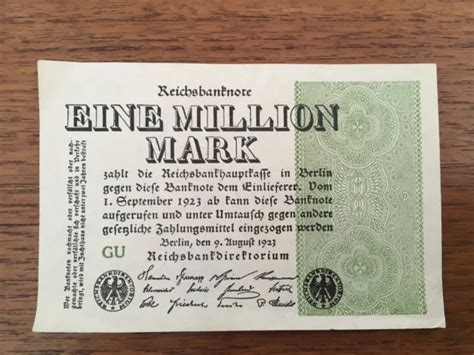 Reichsbanknote Eine Million Mark August Eur Picclick De