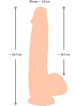 Nature Skin Dildo With Movable Skin Cm