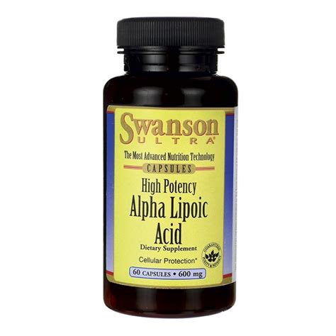 Ala Alpha Lipoic Acid 60kap 600mg Swanson • 67 Zł • Opinie