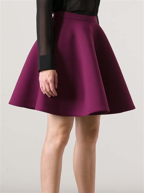 Msgm Flared Skirt In Purple Lyst