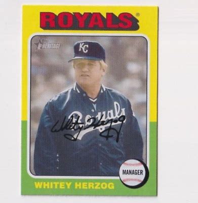 Whitey Herzog Topps Heritage Card Lot Kansas City Royals