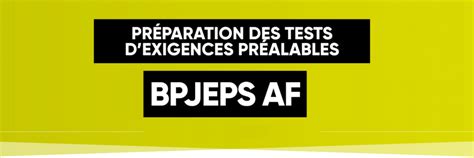 Pr Paration Des Tests D Exigences Pr Alables Bpjeps Af Ducateur