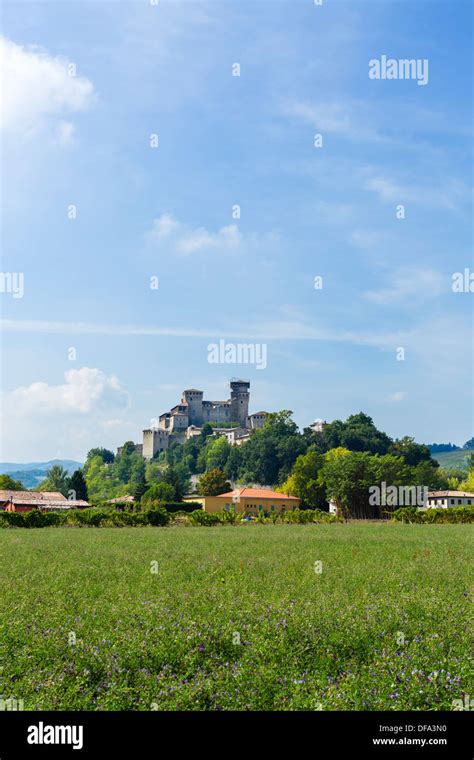 Torrechiara Castle Province Of Parma Emilia Romagna Italy Stock