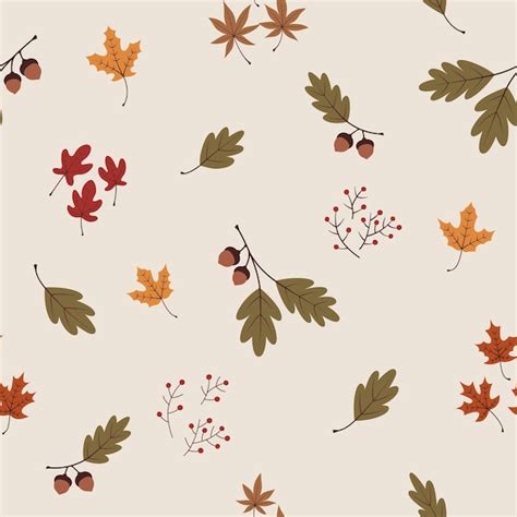 Premium Vector Autumn Seamless Pattern Autumn Leaves