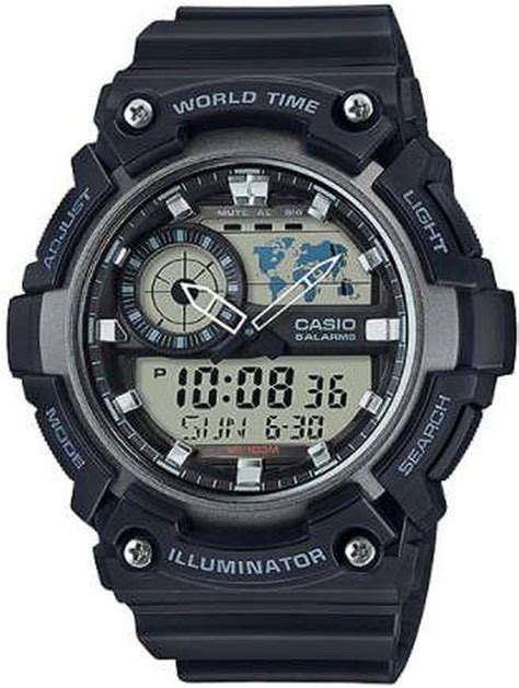 Mens Casio Sports Digital Analog World Time Watch Aeq200w 1av