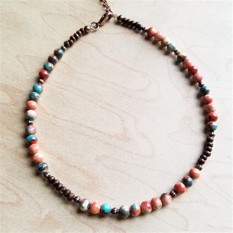 Multi Colored Turquoise Beaded Necklace Shop Our Colorful Beaded Necklaces The Jewelry Junkie