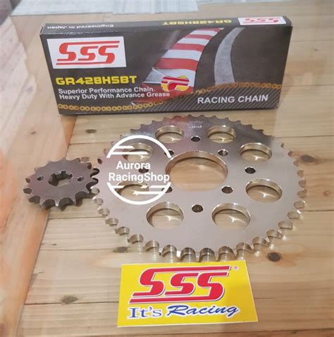 Jual Gear Set SSS 428 Satria FU 150 New Face Lift Fi Rantai SSS