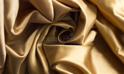 Gold Satin Fabric Stock Photo Image Of Objects Close