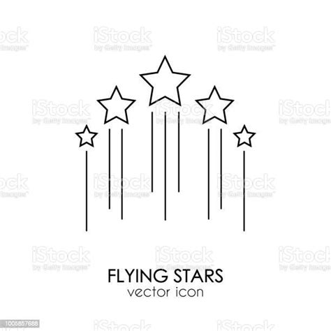 Flying Stars Icon Stock Illustration Download Image Now Outline