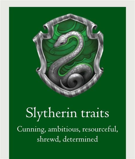 Slytherin Traits Harry Potter Room Decor Slytherin Traits Slytherin