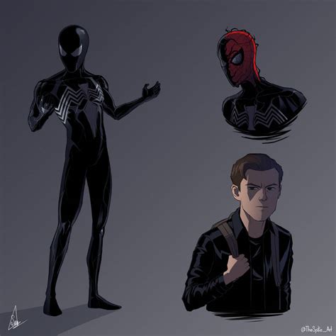 MCU Spider-Man with the symbiote suit by MrSpikeArt on DeviantArt