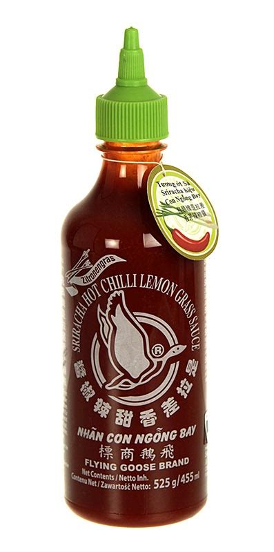 Chili Sauce Sriracha Hot With Lemongrass Squeeze Bottle Flying