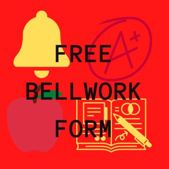 FREE Bellwork Form by The Drama GOAT | TPT