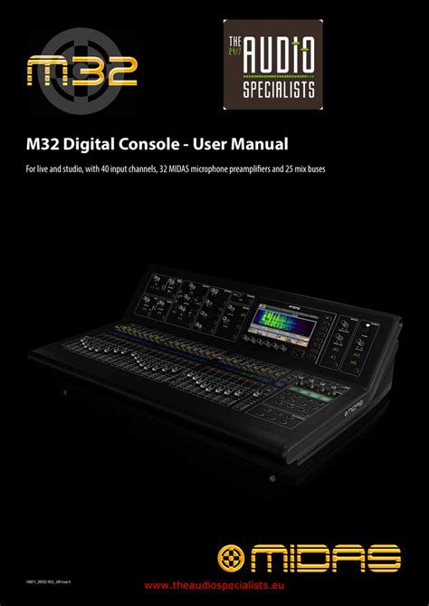 Midas M32 Live User Manual Manualzz