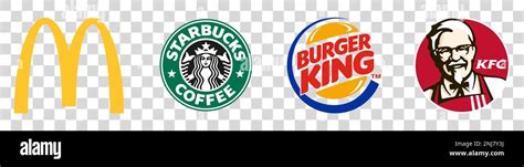 McDonalds, KFC, Starbucks, Burger King logos Stock Vector Image & Art ...