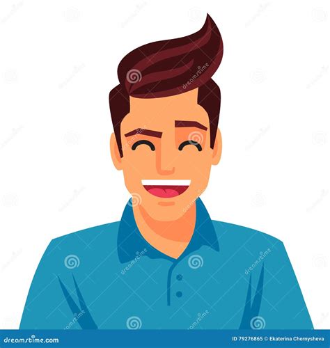 Handsome Young Man Vector Illustration Royalty Free Cartoon