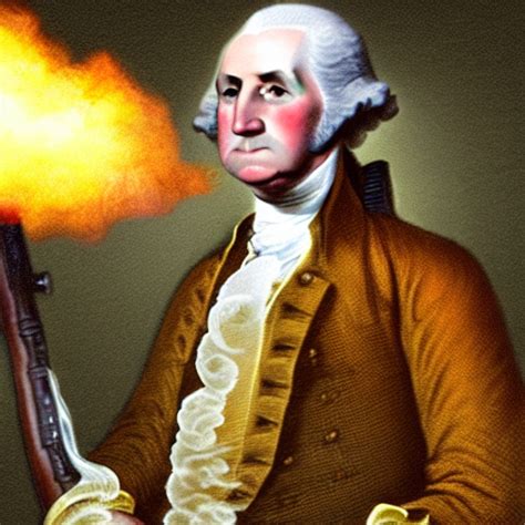 Krea Ai Dslr Photo Of George Washington Holding His Extrem