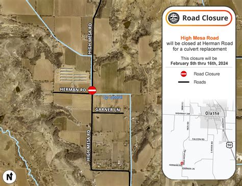 Upcoming Herman Road and High Mesa Road Closure • Montrose County