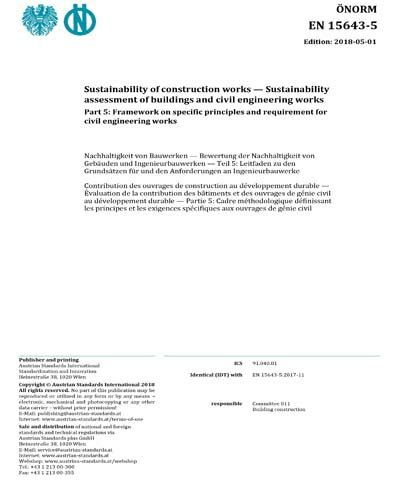 Onorm En Sustainability Of Construction Works