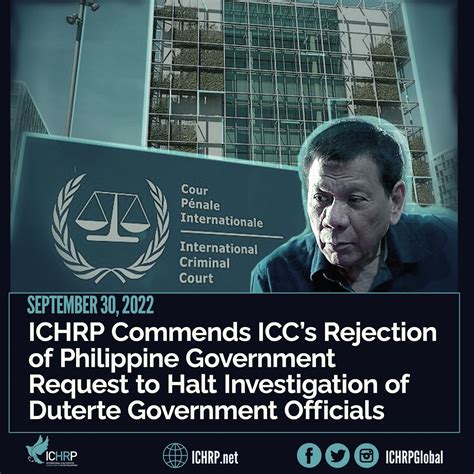 ICHRP Commends ICC’s Rejection of Philippine Government Request to Halt