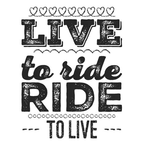 Live To Ride Cool Biker Quote For T Shirt Motorcycle Print Banner