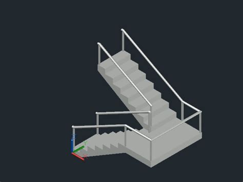 3d Modeling Of A Stairs Model In AutoCAD CAD 62 62 KB Bibliocad