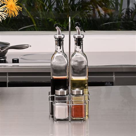 Piece Oil And Vinegar Dispenser Salt And Pepper Shakers Set With