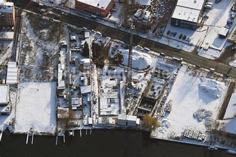 Berlin Aus Der Vogelperspektive Winterluftbild Baustelle Zum Neubau