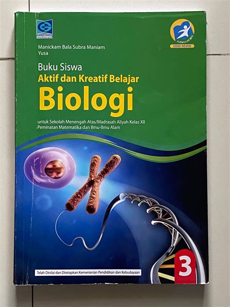 Buku Siswa Aktif Dan Kreatif Belajar Biologi Sma Kelas Edisi Revisi