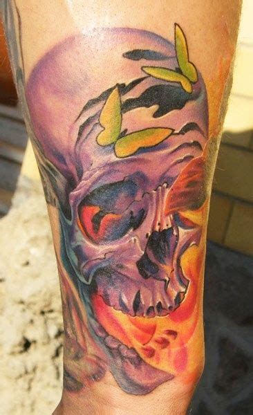 Realism Skull Tattoo By Antonio Proietti